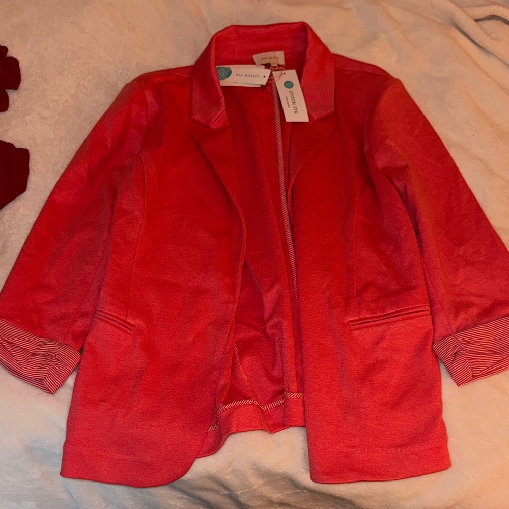 Coral Open-Front Blazer-NWT